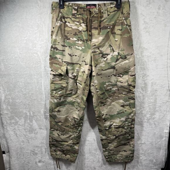 Tru Spec Tactical Pants Men M Cargo Military Outdoor Camo Button Fly Nylon Blend - Picture 1 of 12